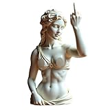 Venus mit Haltung Statue – Unapologetic Mittelfinger Harzfigur, kühne moderne Kunst Dekor für Zuhause & Büro, 'Talk to The Hand' Göttin Statue, trendiges Geschenk für Frauen & Männer (E)