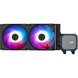 MSI MAG CORELIQUID A13 240 AIO CPU-Wasserskühler - Volle CPU-Abdeckung, verbessertes Wasserkanal-Design, CycloBlade 7, Split-Flow Radiator, Rifle-Lager