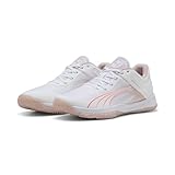 PUMA Damen Accelerate Turbo W+ Hallenturnschuh, White-Glowing RED-Rose Quartz-Alpine Snow, 35.5 EU