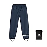 flintronic Unisex Kinder Matschhose Regenlatzhose, Wind-und wasserdichte Regenhose Regenbekleidung, S, 98-110cm