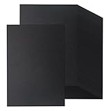 200 x Tonpapier Schwarz A4 120g, Schwarzes Bastelpapier zum Basteln & Malen & Drucken