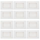 Zerodeko 30 Stück Papier Bastelrahmen mit Sichtfenster Weiße Briefumschläge Selbstgemacht Fotogalerie Rahmen Tragbare Postkarten Aufbewahrung Schützende Innenpolsterung