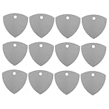 TOGEVAL 12 Stück Teiliges Edelstahl Bass Picks Gitarrenplektren Robust Langlebig Klarer Klang Geeignet für Anfänger und Profis Praktische Gitarrenzubehör