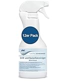 Backofeneiniger & Grillreiniger - 12 x 1 L - geruchsneutral - entfernt Verbrennungsrückstände, Fett, Öl & Eiweiß - geruchsneutral - biologisch abbaubar - AK VARIOCHEMIE, Made in Germany