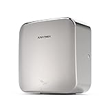anydry 2800C Robuster Händetrockner elektrisch aus Edelstahl, Automatischer Händetrockner zur Wandmontage,für alle Arten von Toiletten.1650W (Poliert)