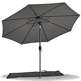 VOUNOT Sonnenschirm 270 cm mit Kurbelvorrichtung, Knickbar,...