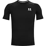 Under Armour Herren Hg Armour Comp kurz rmliges Funktionsshirt schnelltrocknendes T Shirt mit Kompressionspassform, Black White, L EU