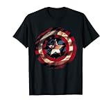 Marvel Captain America Avengers Shield Flag Graphic T-Shirt