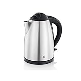 WMF Bueno Wasserkocher Edelstahl 1,7l, elektrischer Wasserkocher mit Kalkfilter, 2400 W, beleuchtete Wasserstandsanzeige, edelstahl matt