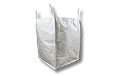 Big Bag 90 x 90 x 110 cm 10 Stück beschichtet | BigBags in verschiedenen Ausführungen | SWL 1.000 kg | Stabiler BigBag Sack | Große Big Bags Säcke mit Hebeschlaufen | Bigpacks mit Beschichtung