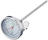 TFA Dostmann Analoges Fettthermometer, aus Edelstahl, praktischer Küchenhelfer, optimale Frittiertemperatur,L 51 x B 60 x H 162 mm