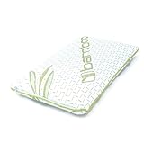 Rohi Bambus-Kissen für Kleinkinder mit Memory-Foam-Füllung, ergonomische Kopf- und Nackenstütze, Babykissen, weich, atmungsaktiv und antiallergisch, abnehmbarer, waschbarer Bambusbezug (25 x 40 cm)