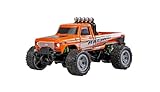 Amewi RC-Monstertruck Die Cast 1:64 RTR orange, Fernsteuerung im Kartenformat