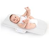 COSTWAY Babywaage Digtal, multifunktionale Kinderwaage bis 30kg Tragkraft, Säuglingswaage Stillwaage Tierwagge mit 4 Messmodi, gebogene Oberfläche, Tara-und Haltefunktion, Weiß