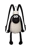 Shaun the Sheep Womens Shaun Sheep Backpack 61175 Black and White 12in Suitable for Adults Kids Plush, Black White, 33cm UK