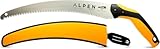 Alpen Swiss Tools Gebogene Säge 6350 – Klappsäge mit Zug 350 mm, Schnittleistung 160 mm, impulsgehärtete Zähne, Gürteletui, Wechselklinge