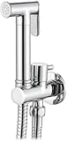 Ibergrif Bidet Handbrause für WC, Einhebelmischer mit Kaltwasser, WC-Dusche Set mit Schlauch und Halterung, Chrom Finish, Bidet WC Armatur, M22015R