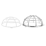 SHERCHPRY Feuersprinkler Schutzkäfig und Rauchmelder Schutzkorb 2 Stück Transparentes Design Edelstahl für Keller und Garage Montagefreundlich