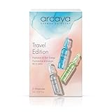 arcaya Travel Edition Ampullenset | Hyaluron, Energy & Oxygen | Feuchtigkeits-Booster für Strahlende Sommerhaut | Anti-Aging | Frische | Pflege für Unterwegs