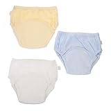 ZUNOXAZ 3 Stücke Trainingshose aus Baumwolle Atmungsaktive Saugfähige Stoffwindel Hosen Waschbare Langlebige Unisex Windelhosen für Jungen und Mädchen