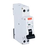 Fi Schutzschalter, FI/LS-Schalter 30mA Fehlerstromschutzschalter, 1P+N-C16 Leitungsschutzschalter mit RCBO 16Amp Nennstrom RCD-geschützter Leistungsschalter, 230V, Typ A, DIN-Schienen-Montage, Kurve C