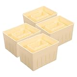 STAHAD Käsepresse aus Kunststoff 4 Stück Tofu Herstellungswerkzeug mit Glatter Oberfläche und Zeitsparender Funktion für Hausgemachte Tofu und Käseherstellung