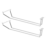 HOMOBABE 2 Stück Edelstahl -weinglasständer Gestelle Gläser Stielglasgestell Weinregal Inhaber Weinschrank Brillenhalter Tassenregal Aus Glas Rostfreier Stahl Silver