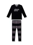 Sanetta Jungen-Schlafanzug lang aus Nicki | Bequemer Schlafanzug für Jungen lang. Nachtwäsche-Set aus softem und warmem Nicki. | Pyjamaset Größe 104