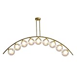 Moderner Sputnik-Kronleuchter mit 9 Lichtern, hängende Deckenleuchte, industrielle Hängeleuchte aus Eisen, Mid-Century-Kronleuchter für Schlafzimmer, Wohnzimmer, doppelte 9 Lichter It's so kind of you