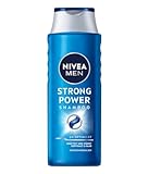 NIVEA MEN Strong Power Shampoo, kräftigendes Haarshampoo ohne Silikone und Mikroplastik, Männer Shampoo mit Meeresmineralien und pH-optimierter Formel (400 ml)