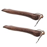 SOIMISS 2 Stück Ergonomischer Kurzer Holz Axtstiel Robustes Naturholz mit Gebogenem Griff Rutschfest für Camping Garten und Outdoor Komfortable Handhabung Ersatzgriff für Kleine Beile