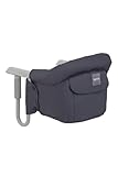 Inglesina Fast, Faltbarer Tischsitz, Grau (Grey), Einfach zu transportieren, Waschbar, Sichere Installation, Bis zu 15 kg, 35 x 27 x 42 cm