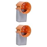 Voxura Hohlwand-Elektronikdose Tunneldose Gerätedose Schalterdose 75mm tief HW Ø 68mm Orange 2 Stück