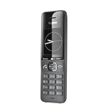 Gigaset COMFORT 520HX – DECT-Mobilteil mit Ladeschale – Elegantes Schnurloses Telefon für Router und DECT-Basis – Fritzbox-kompatibel, beste Audioqualität mit Freisprechfunktion, titanium-schwarz
