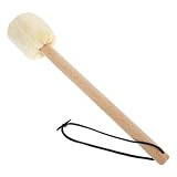 ELAYARD Bass Drumstick mit Weichem Plüschkopf Rutschfester Buchenholzgriff Langlebig und Komfortabel Geeignet für Schlagzeugpraxis Musikband Konzert und Tägliches Üben
