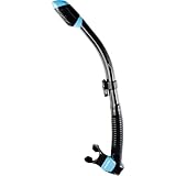 CRESSI Dry Snorkel Black/Blue - Unisex Premium Trockenschnorchel für Tauchen/Apnoe/Schnorcheln, Schwarz/Blau, Einheitsgröße