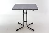 Gardissimo Boulevard Klapptisch Balota 80 x 80 cm, Gartentisch, wetterfest, platzsparend klappbar, mit Niveauausgleich, anthrazit