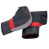 FINEVERNEK Motorrad Lenker Handschuhe Winter Thermo Winddicht Lenkerstulpen wasserdichte Lenkerhandschuhe Fahrrad Roller Warme Muffs Handschuh Reflektierenden Streifen und Plüschigem Innenfutter