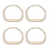 Scettar 4 Stück Magnetische Vorhang Raffhalter,kamelfarben Raffhalter für Vorhänge mit Magnet, Raffhalter für Gardinen Halterung Vorhang Halter Gardinenhalte Dekoration Gardinen zubehör