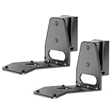 ARLI 2X Lautsprecher Wandhalterung für SONOS Era 300 Wandhalter schwarz Boxen Paar neigbar drehbar Kabelmanagement Halter Wandmontage Befestigung Schrauben Dübel Wand Set (Schwarz)