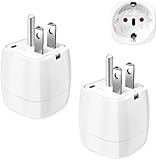 2 Stück Reiseadapter USA Adapter Steckdose, Travel Adapter...