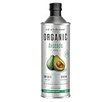 Eat Wholesome Bio-Avocado-Öl, 500ml - Kaltgepresst, Unraffiniert, Hohe Quelle An Omega 9, 100% Rein & Natürlich, Reich An Einfach Ungesättigten Fetten, Hoher Rauchpunkt, Vegan, CO2 Neutrale Verpackung