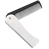 Bartkamm Männer,Bart Kamm Männer,Taschenkamm,Klappkamm,Mini Kamm,Taschenkamm Herren,aus Edelstahl,Faltbarer,1 Stück