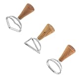 SAFIGLE 3 Stück Keksformen aus Edelstahl Ravioli Ausstecher Dreieck Herz Kreis Teigtaschen und Kuchen Ausstechformen für Haus Küche