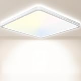 Seruno X LED Deckenleuchte 24W 6000K/4000K/3000K, 3200LM IP54 Ultra Dünn Deckenlampe, Flach Quadrat Modern Badezimmer Lampe Küchenlampe für Flur Schlafzimmer Balkon Wohnzimmer Büro Küche Keller Ø29CM