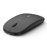 Anmck Kabellose Maus, Ergonomische Wiederaufladbare Funkmaus, Leise 3D USB Mini Optische Funk Maus, 1600 DPI, Ultra DüNne Tragbare Leichte Maus FüR Laptop Computer Pc Mac Ma Cbook Pro