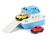 Green Toys 8601038 Fährschiff mit 2 Mini-Autos, Badewannenspielzeug, Spielboot, nachhaltiges Badespielzeug für Kinder ab 3 Jahren