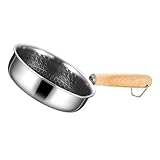 VICASKY Edelstahl Bratpfanne mit Waben antihaftbeschichtung Ergonomischer Griff Langlebige Kleine Pfanne für Steak und Eier Spülmaschinenfest Vielseitig für Küche und Induktion