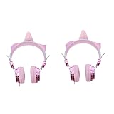 Gadpiparty 2St Kopfhörer dartscheibe Kinder mitgebsel Kinder Noctis Spiele The Unicorn karikaturen Stereo Headset barn Over-Ear Headphones Read it microfon lese Junge Pailletten Reisen Abs