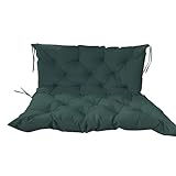 YZZJRNMM Weiche Bankkissen mit Rückenlehne, wasserdicht, 2- oder 3-Sitzer-Ersatz-Sitzkissen für Outdoor-Gartenschaukel für Hausgarten-Terrassenmöbel (Color : Green, Size : 40x40in)